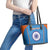 Custom India Cricket Leather Tote Bag Go Men in Blue - Wonder Print Shop