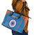 Custom India Cricket Leather Tote Bag Go Men in Blue - Wonder Print Shop