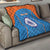 Custom India Cricket Quilt Go Men in Blue