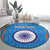 Custom India Cricket Round Carpet Go Men in Blue