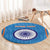 Custom India Cricket Round Carpet Go Men in Blue