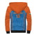 Custom India Cricket Sherpa Hoodie Go Men in Blue