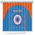 Custom India Cricket Shower Curtain Go Men in Blue