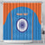 Custom India Cricket Shower Curtain Go Men in Blue