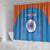 Custom India Cricket Shower Curtain Go Men in Blue