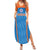 Custom India Cricket Summer Maxi Dress Go Men in Blue