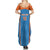 Custom India Cricket Summer Maxi Dress Go Men in Blue