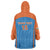 Custom India Cricket Wearable Blanket Hoodie Go Men in Blue