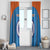 Custom India Cricket Window Curtain Go Men in Blue