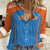 Custom India Cricket Women Casual Shirt Go Men in Blue - Wonder Print Shop