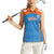 Custom India Cricket Women Sleeveless Polo Shirt Go Men in Blue