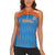 Custom India Cricket Women Sleeveless Polo Shirt Go Men in Blue