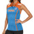 Custom India Cricket Women Sleeveless Polo Shirt Go Men in Blue