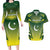 Custom Pakistan Cricket Couples Matching Long Sleeve Bodycon Dress and Hawaiian Shirt Go Shaheens - Wonder Print Shop