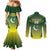 Custom Pakistan Cricket Couples Matching Mermaid Dress and Long Sleeve Button Shirt Go Shaheens