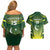 Custom Pakistan Cricket Couples Matching Off Shoulder Short Dress and Hawaiian Shirt Go Shaheens - Wonder Print Shop