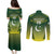 Custom Pakistan Cricket Couples Matching Puletasi and Long Sleeve Button Shirt Go Shaheens - Wonder Print Shop