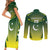 Custom Pakistan Cricket Couples Matching Short Sleeve Bodycon Dress and Long Sleeve Button Shirt Go Shaheens - Wonder Print Shop