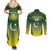 Custom Pakistan Cricket Couples Matching Summer Maxi Dress and Long Sleeve Button Shirt Go Shaheens - Wonder Print Shop