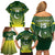 Custom Pakistan Cricket Family Matching Off Shoulder Short Dress and Hawaiian Shirt Go Shaheens - Wonder Print Shop