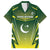 Custom Pakistan Cricket Family Matching Short Sleeve Bodycon Dress and Hawaiian Shirt Go Shaheens - Wonder Print Shop