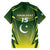 Custom Pakistan Cricket Family Matching Short Sleeve Bodycon Dress and Hawaiian Shirt Go Shaheens - Wonder Print Shop