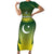 Custom Pakistan Cricket Family Matching Short Sleeve Bodycon Dress and Hawaiian Shirt Go Shaheens - Wonder Print Shop