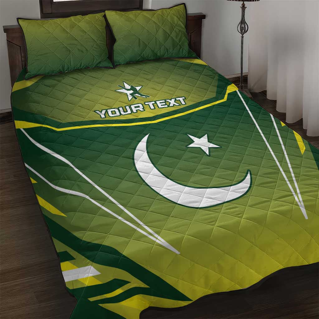 Custom Pakistan Cricket Quilt Bed Set Go Shaheens