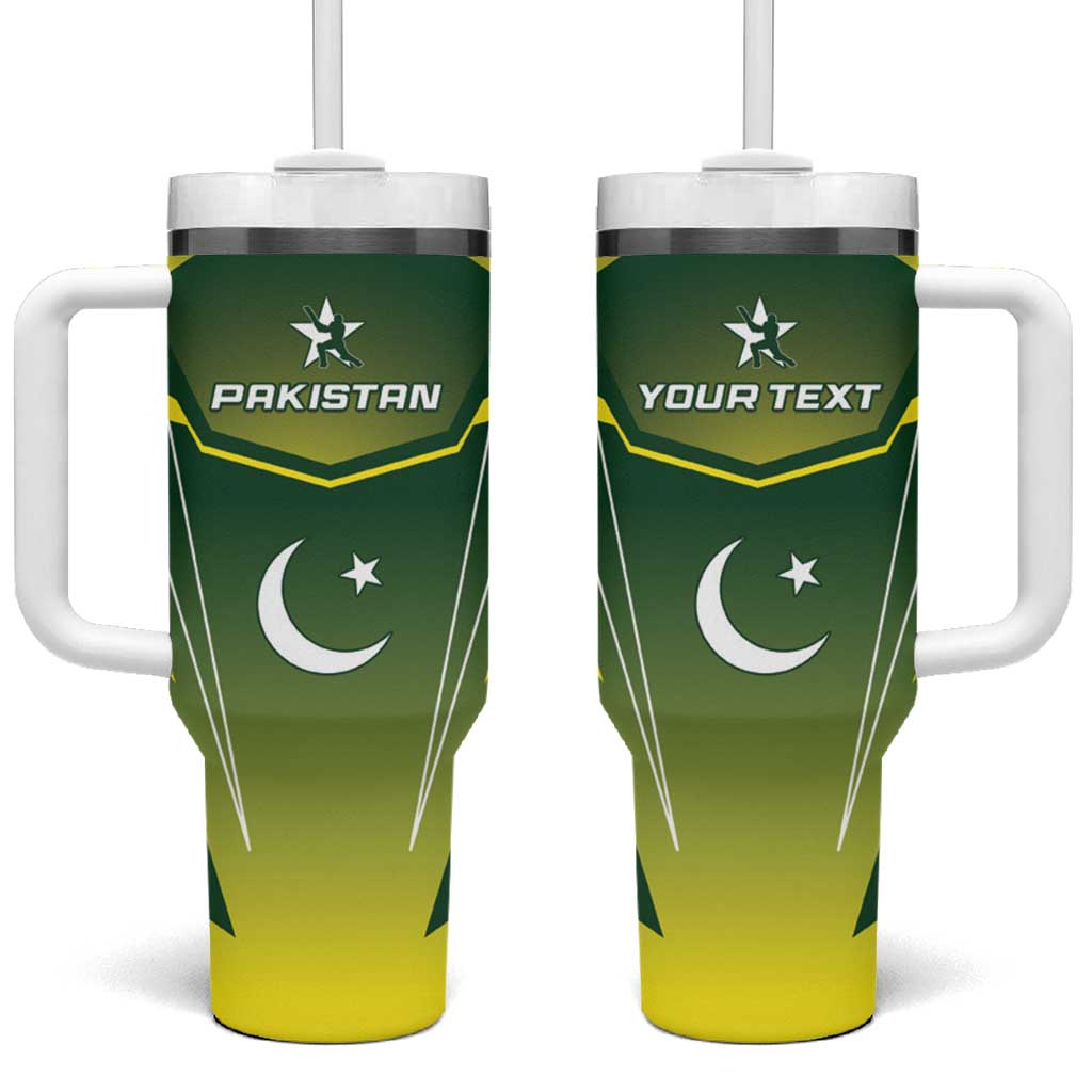 Custom Pakistan Cricket Tumbler With Handle Go Shaheens