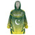 Custom Pakistan Cricket Wearable Blanket Hoodie Go Shaheens