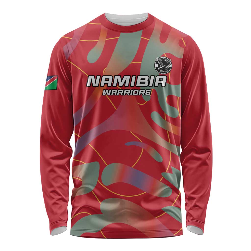 Custom Namibia Football Long Sleeve Shirt Go Namibia Warriors - Wonder Print Shop