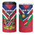 Personalised Namibia Independence Day 4 in 1 Can Cooler Tumbler Coat Of Arms With Flag Map