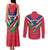 Personalised Namibia Independence Day Couples Matching Tank Maxi Dress and Long Sleeve Button Shirt Coat Of Arms With Flag Map - Wonder Print Shop