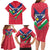 Personalised Namibia Independence Day Family Matching Long Sleeve Bodycon Dress and Hawaiian Shirt Coat Of Arms With Flag Map - Wonder Print Shop