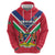 Personalised Namibia Independence Day Hoodie Coat Of Arms With Flag Map - Wonder Print Shop