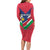 Personalised Namibia Independence Day Long Sleeve Bodycon Dress Coat Of Arms With Flag Map - Wonder Print Shop