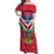 Personalised Namibia Independence Day Off Shoulder Maxi Dress Coat Of Arms With Flag Map - Wonder Print Shop