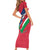 Personalised Namibia Independence Day Short Sleeve Bodycon Dress Coat Of Arms With Flag Map