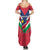 Personalised Namibia Independence Day Summer Maxi Dress Coat Of Arms With Flag Map