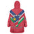 Personalised Namibia Independence Day Wearable Blanket Hoodie Coat Of Arms With Flag Map