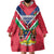 Personalised Namibia Independence Day Wearable Blanket Hoodie Coat Of Arms With Flag Map