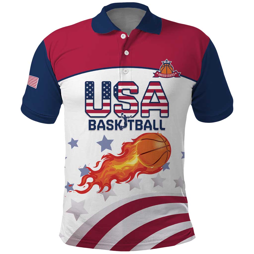 Custom United States Basketball Polo Shirt Go Champions