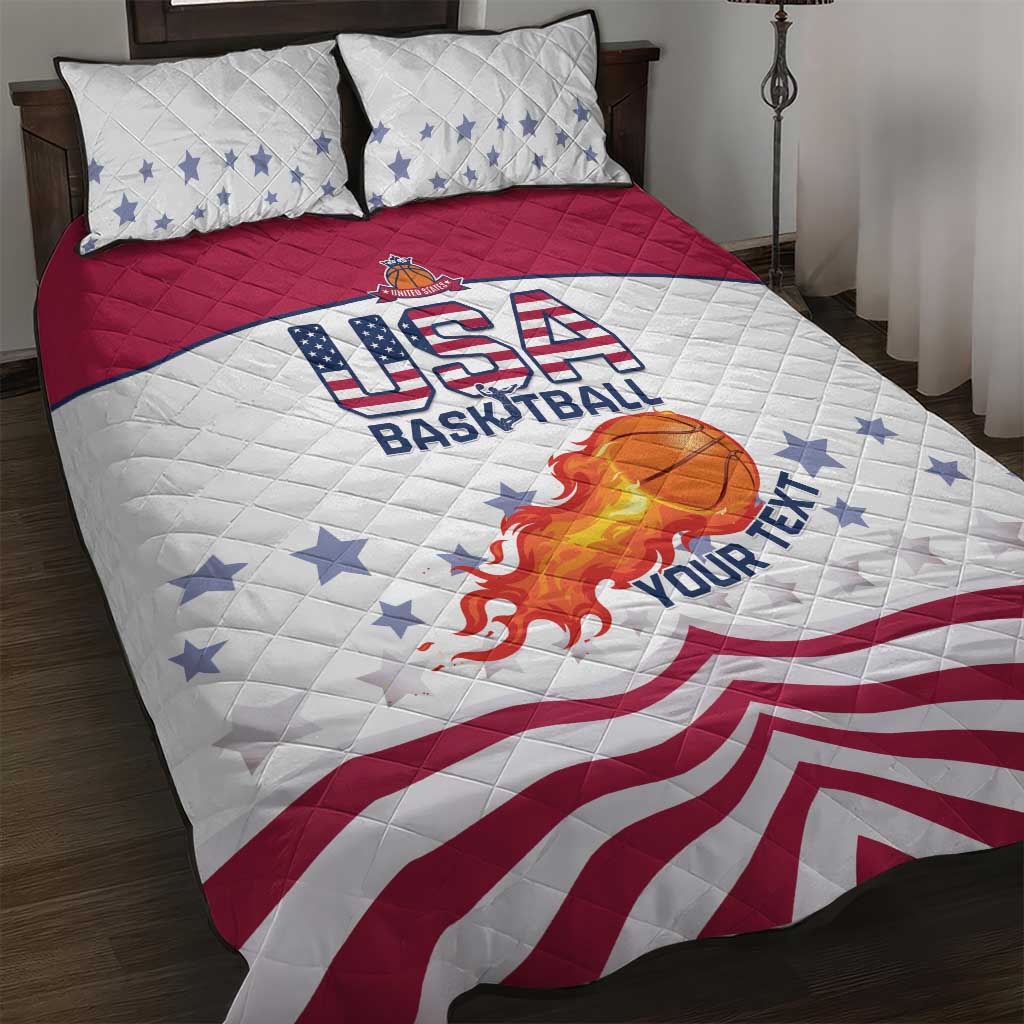 Custom United States Basketball Quilt Bed Set Go Champions