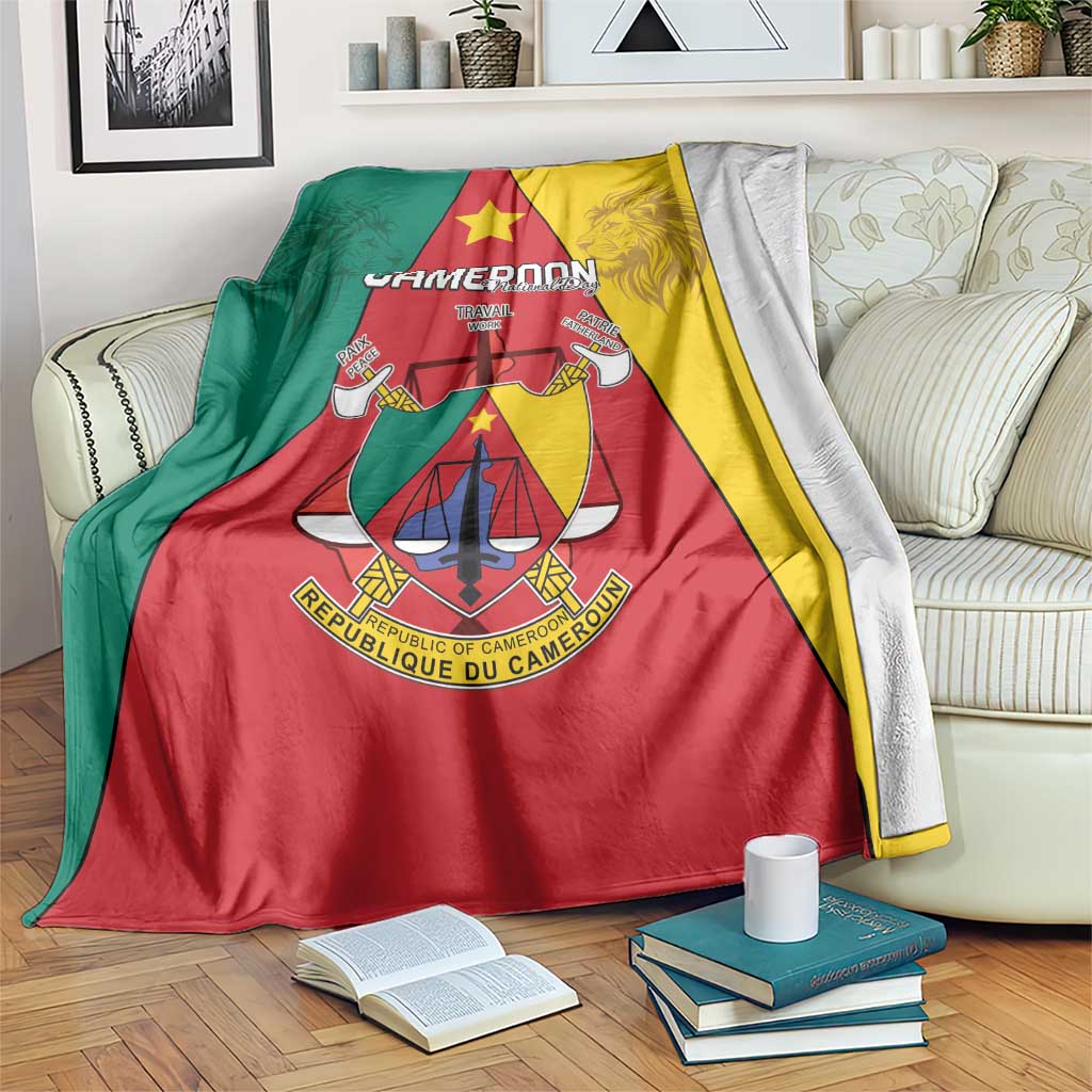 Cameroon National Day Blanket Coat Of Arms With Lion