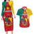 Personalised Cameroon National Day Couples Matching Long Sleeve Bodycon Dress and Hawaiian Shirt Coat Of Arms With Lion