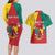 Personalised Cameroon National Day Couples Matching Long Sleeve Bodycon Dress and Hawaiian Shirt Coat Of Arms With Lion