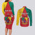 Personalised Cameroon National Day Couples Matching Long Sleeve Bodycon Dress and Long Sleeve Button Shirt Coat Of Arms With Lion