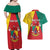 Personalised Cameroon National Day Couples Matching Off Shoulder Maxi Dress and Hawaiian Shirt Coat Of Arms With Lion