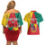 Personalised Cameroon National Day Couples Matching Off Shoulder Short Dress and Hawaiian Shirt Coat Of Arms With Lion