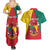 Personalised Cameroon National Day Couples Matching Summer Maxi Dress and Hawaiian Shirt Coat Of Arms With Lion